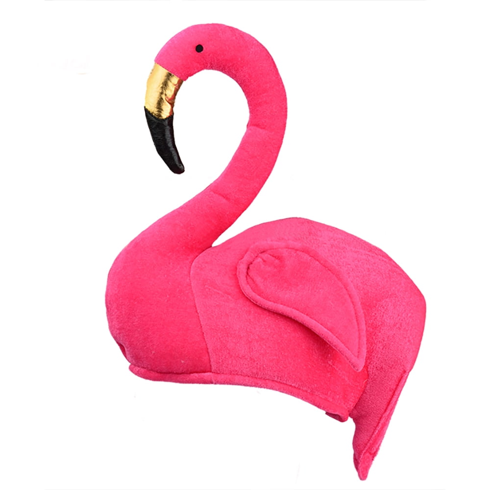 Nicky Bigs Novelties Adult Pink Flamingo Hat Tropical Animal Bird Theme Beach Party Costume