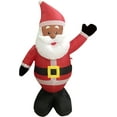 thumbnail image 1 of Nicky Bigs Novelties African American Santa Claus 4' Inflatable Airblown Christmas Yard Decor, 1 of 7