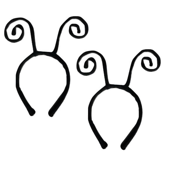 Nicky Bigs Novelties Velvet Bug Antenna Headband Costume Accessory, (Pack of 2), Black, One Size