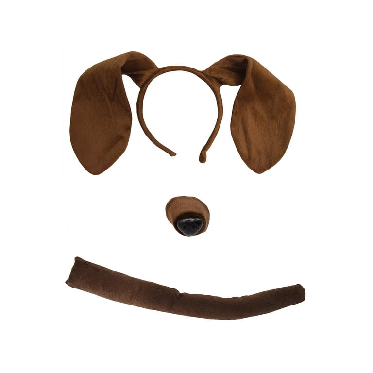 Dog Set Ears with Tail Kids Instant Animal Disguise Dog Set Ears with Tail Kids Instant Animal Disguise