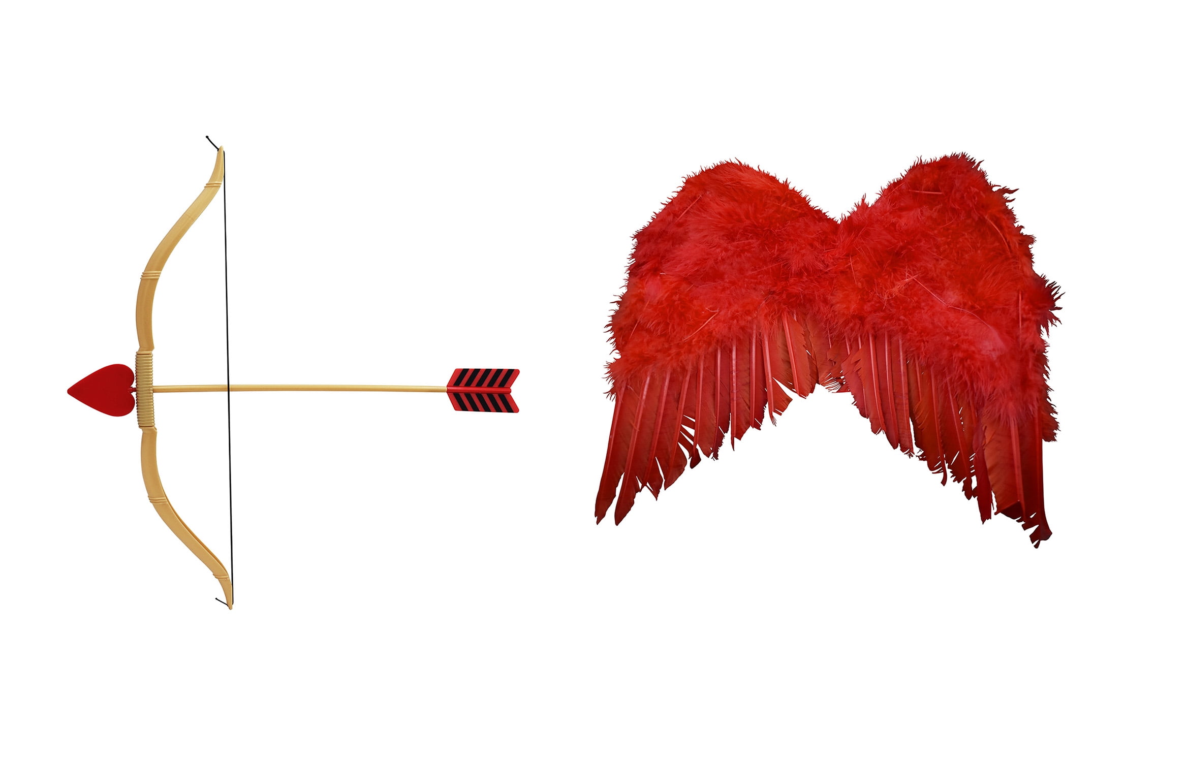 Nicky Bigs Novelties Child Cupid Bow Cupids Arrow Angel Red Wings Valentines Day Costume Accessory Set