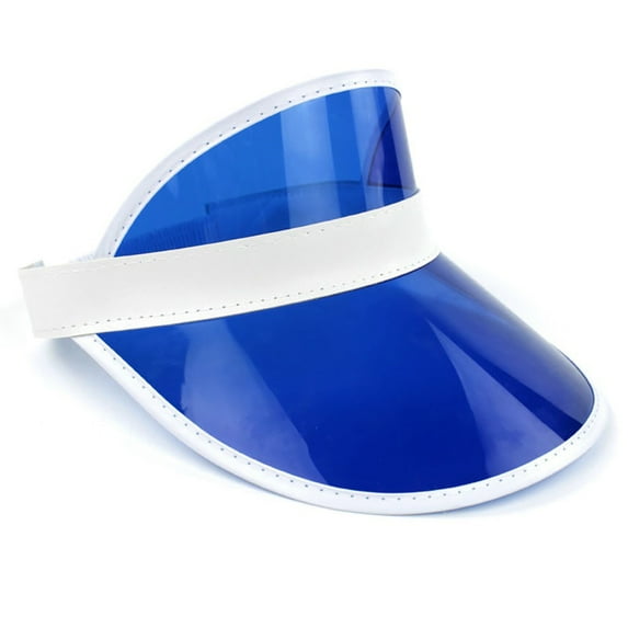 Nicky Bigs Novelties Clear Colored Plastic Sun Visors Hat - Casino Dealer Poker - Beach Sunhat Tennis Golf Visor for Women