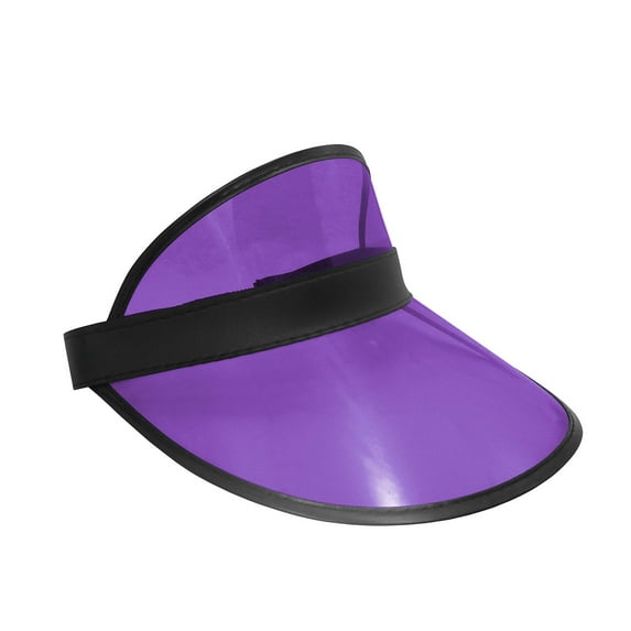 Nicky Bigs Novelties Clear Colored Plastic Sun Visors Hat - Casino Dealer Poker - Beach Sunhat Tennis Golf Visor for Women