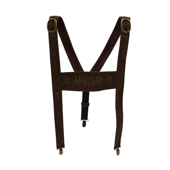 Nicky Bigs Novelties Lederhosen Suspenders Mens German Oktoberfest Bavarian Alpine Costume Accessory