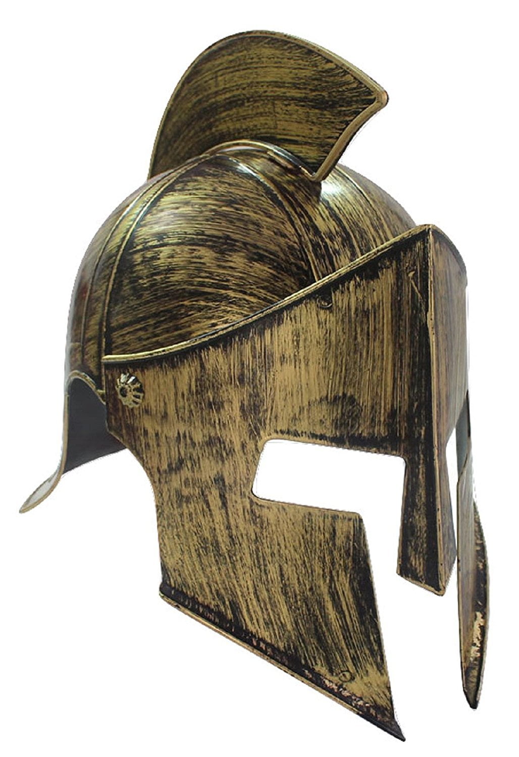 Nicky Bigs Novelties Medieval Iron Knight Spartan Helmet Gold Bronze Roman Warrior  Greek Costume - Walmart.com, image size:1028x1500