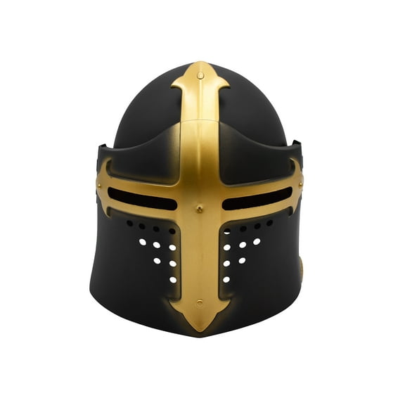 Nicky Bigs Novelties Medieval Templar Knight Helmet Costume Headwear (Black)