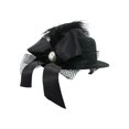 thumbnail image 1 of Nicky Bigs Novelties Mini Top Hat Fascinator with Pearl Stud On Hair Clips, Black, One Size, 1 of 7