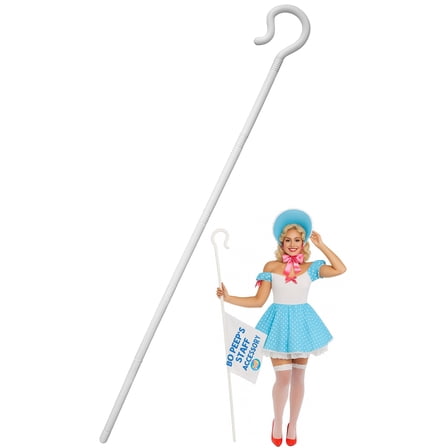 Nicky Bigs Noveltied Plastic Shepherds Hook Prop Staff Cane Walking Stick - Nativity Play Costume Accessory, 59"