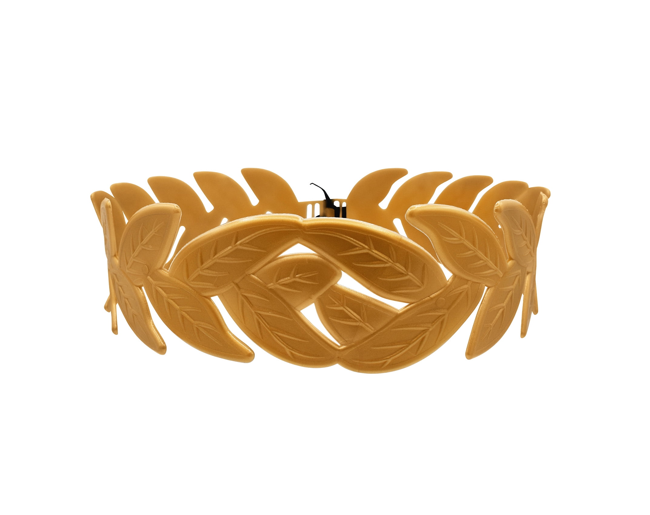 Nicky Bigs Novelties Plastic Greek Roman Gold Leaf Laurel Wreath Head Crown Headband Headpiece