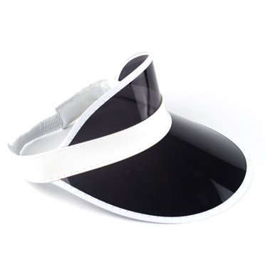 Sun Visor Hat Women Men, Clear Plastic Poker Visors, Tennis Beach Sport Sunshade Hat Bicycle Sunhat Headwear 22 White Free