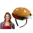 thumbnail image 1 of Nicky Bigs Novelties Unisex Adult Mini Hamburger Headband Costume Accessory - Cheeseburger Hat, Multi-color, One Size, 1 of 6