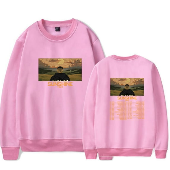 Nicky Jam Sunshine Tour Merch Long Sleeve Crewneck Sweatshirt For Men/Women Fashion Streetwear