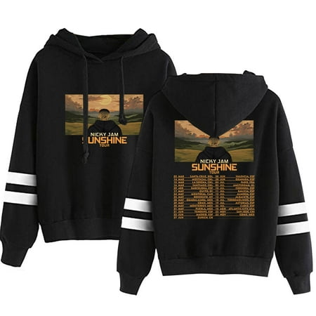 Nicky Jam Sunshine Tour Sweatshirt Merch Men/Women Unisex Long Sleeve Hooded Fashion Streetwear