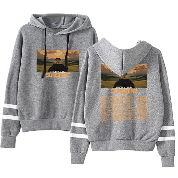 Nicky Jam Sunshine Tour Sweatshirt Merch Men/Women Unisex Long Sleeve Hooded Fashion Streetwear