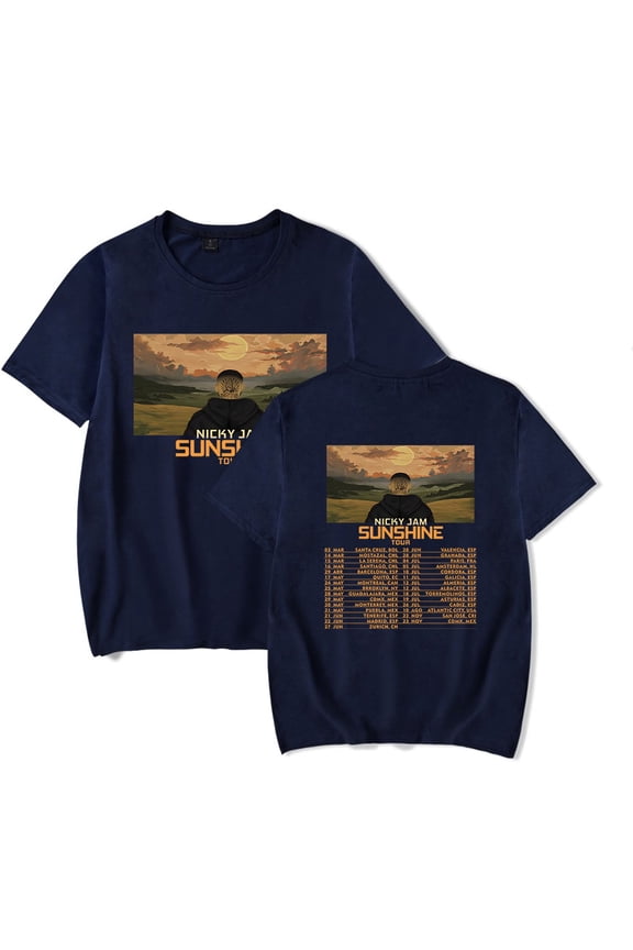 Nicky Jam Sunshine Tour T-Shirt Merch Summer For Women/Men Unisex Short Sleeve Tshirt Fashion Streetwear