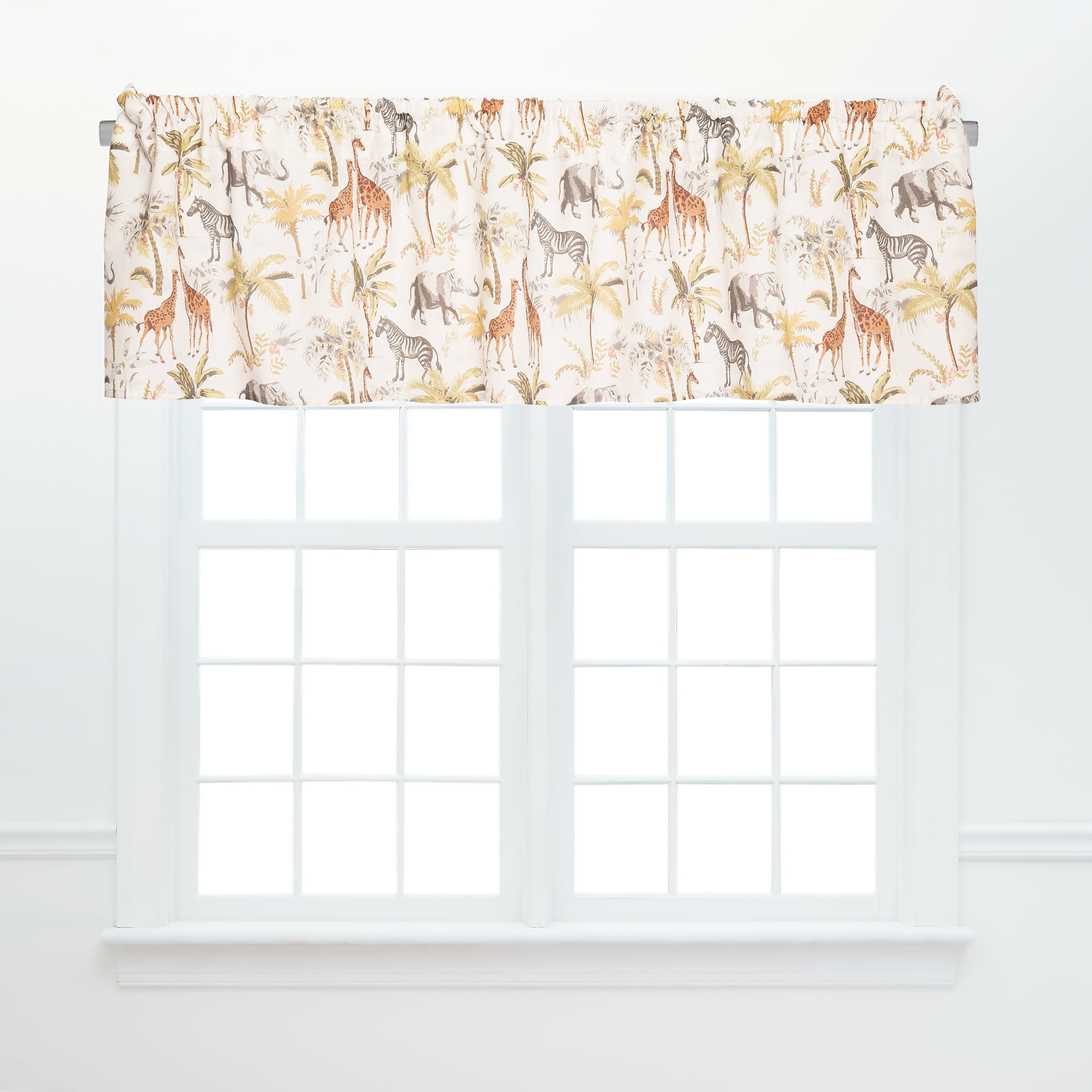 Nico Safari Multicolored Cotton Safari Print Valance