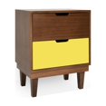 thumbnail image 1 of Nico & Yeye Kabano 2-Drawer Walnut Kids Nightstand -  Yellow, 1 of 5