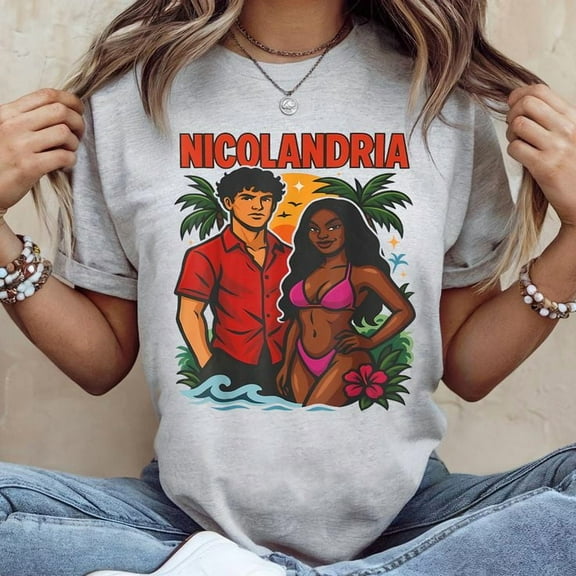 Nico.landria Funny Quote Island Love Television Show Meme T-Shirt, Men's And Women's Graphic Tee 100% Cotton by TBun, Full Sizes S-5XL