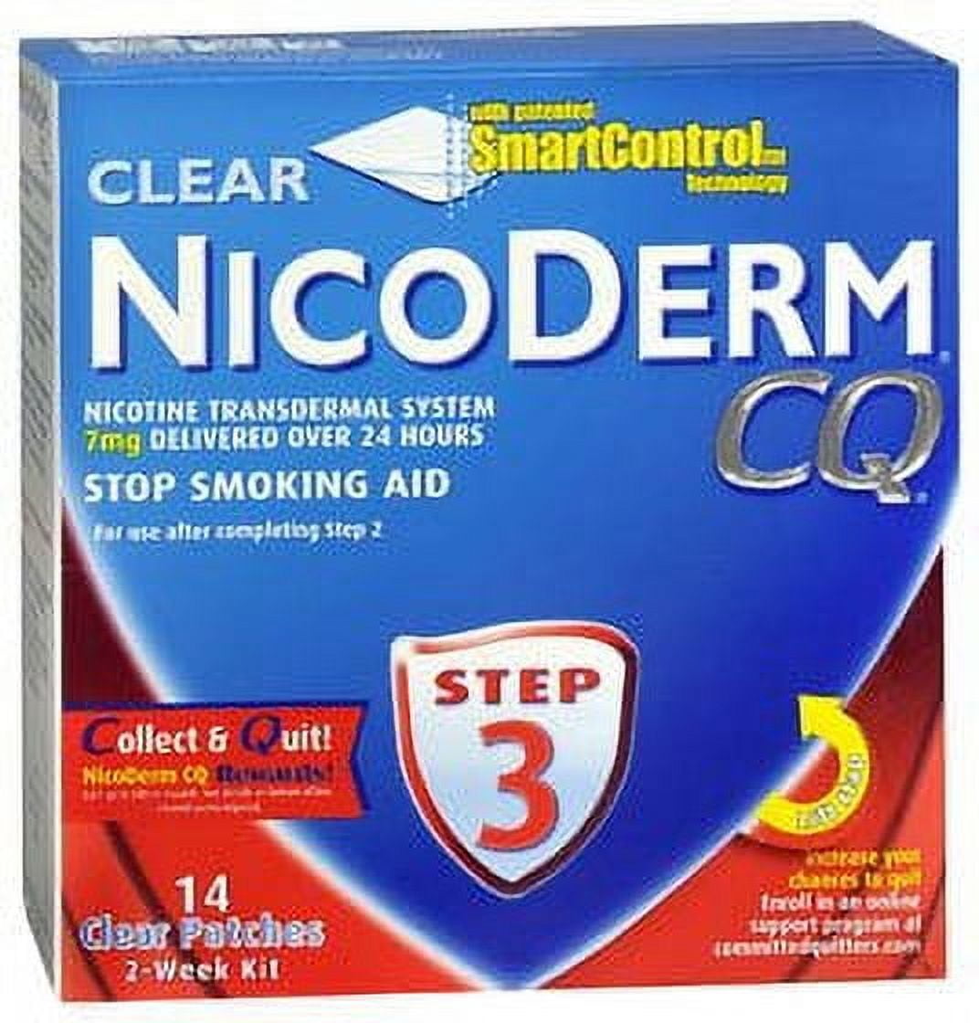 NicoDerm CQ 7mg Step 3 Nicotine Patches to Help Quit Smoking - Stop Smoking Aid, 14 Count