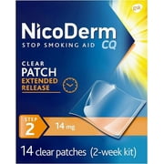 NicoDerm CQ Step 2 Patches, 14 Count (2-Week Supply) | Continuous Smoking Cessation Aid Makeup Organizers