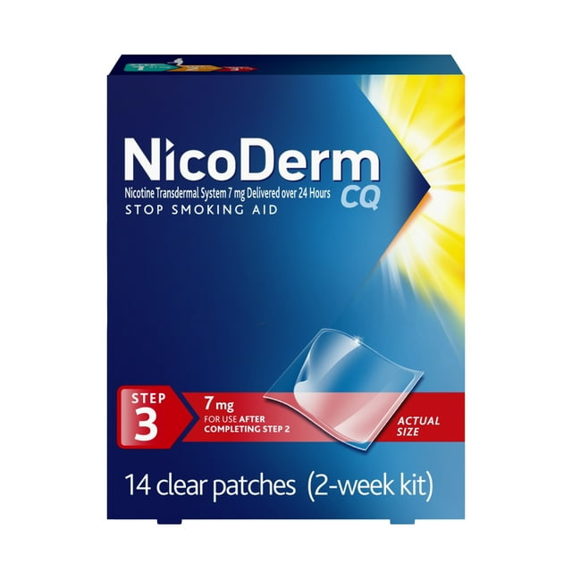 Nicoderm CQ Nicotine Patches to Help Stop Smoking, 7Mg, Step 3 14