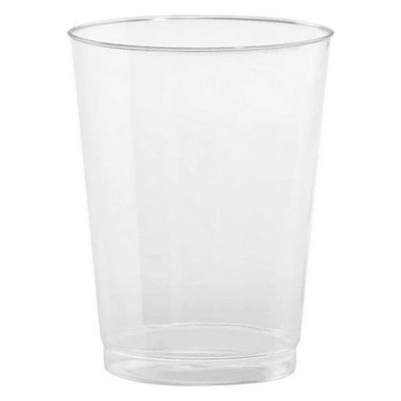 VeZee's Hanna K. Signature 10oz Disposable Clear Plastic Unbreakable Wine Tumbler for Elegant Parties, Weddings & All Occasions: 60CT