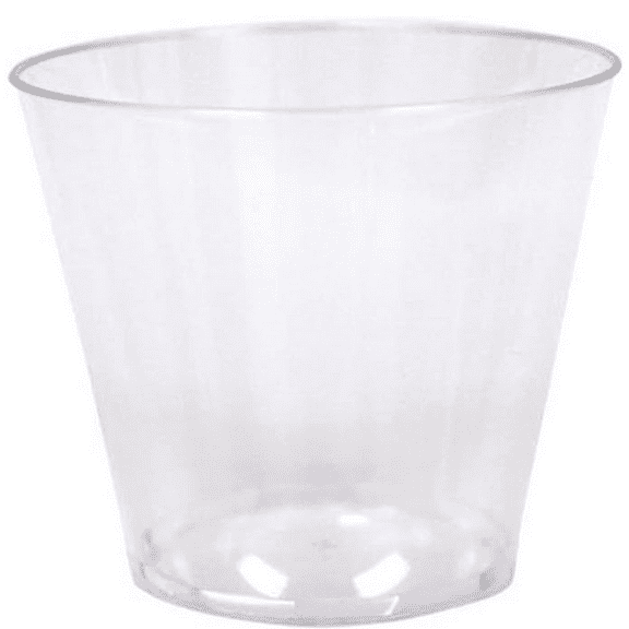 VeZee's Hanna K. Signature 5oz Disposable Old Fashioned Clear Plastic Tumblers for Elegant Parties, Weddings & All Occasions: 200CT