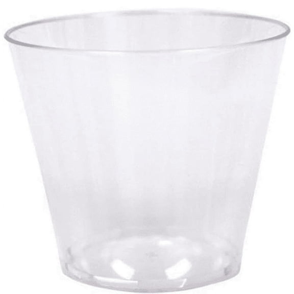 VeZee's Hanna K. Signature 5oz Disposable Old Fashioned Clear Plastic Tumblers for Elegant Parties, Weddings & All Occasions: 40CT