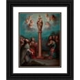 thumbnail image 1 of Nicolás Enríquez 19x24 Black Ornate Framed Double Matted Museum Art Print Titled: The Apparition of the Virgin of El Pilar to St. James (1773), 1 of 5