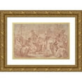 thumbnail image 1 of Nicola Marcola 18x13 Gold Ornate Wood Frame and Double Matted Museum Art Print Titled - Scene from Ancient History (1738-70), 1 of 4