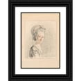 thumbnail image 1 of Nicolaas Muys 14x18 Black Ornate Wood Framed Double Matted Museum Art Print Titled - A Lady Wearing a Dormeuse Cap (C.1770), 1 of 5
