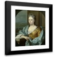 thumbnail image 1 of Nicolaas Verkolje 12x14 Black Modern Framed Museum Art Print Titled - Portrait of Elisabeth Van Riebeeck, Daughter of Abraham Van Riebeeck, Wife of Gerard Van Oosten (1710 - 1723), 1 of 5