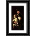 thumbnail image 1 of Nicolae Grigorescu 2x Matted 16x24 Black Ornate Framed Art Print 'Jew with goose', 1 of 2