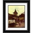 thumbnail image 1 of Nicolae Grigorescu 2x Matted 20x24 Black Ornate Framed Art Print 'Catholic Church in Cimpulung', 1 of 2