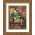 thumbnail image 1 of Nicolae Grigorescu 2x Matted 20x24 Gold Ornate Framed Art Print 'Columbine in Green', 1 of 2