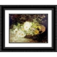 thumbnail image 1 of Nicolae Grigorescu 2x Matted 24x20 Black Ornate Framed Art Print 'May Lillies', 1 of 2