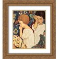 thumbnail image 1 of Nicolae Tonitza 2x Matted 20x24 Gold Ornate Framed Art Print 'Good Night', 1 of 2