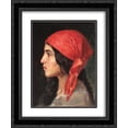 thumbnail image 1 of Nicolae Vermont 2x Matted 20x24 Black Ornate Framed Art Print 'The Red Scarf', 1 of 2