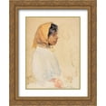 thumbnail image 1 of Nicolae Vermont 2x Matted 20x24 Gold Ornate Framed Art Print 'Gypsy Woman with Yellow Headscarf', 1 of 2