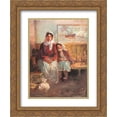 thumbnail image 1 of Nicolae Vermont 2x Matted 20x24 Gold Ornate Framed Art Print 'The Emigrants (Last Ship)', 1 of 2