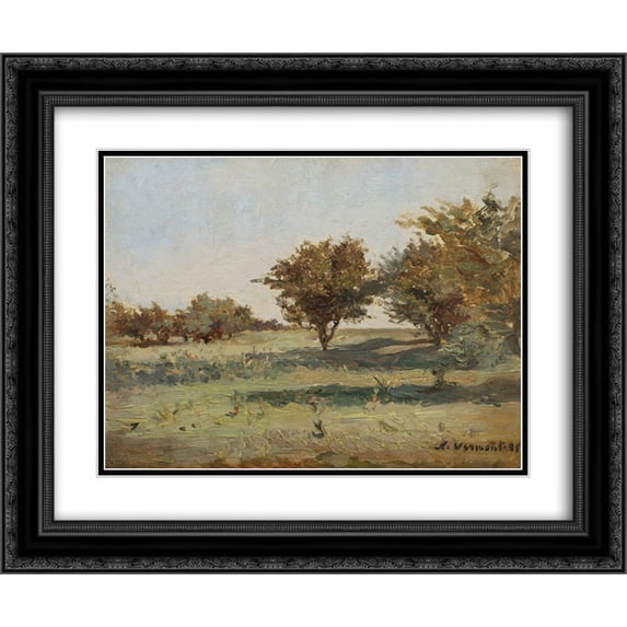 Nicolae Vermont 2x Matted 24x20 Black Ornate Framed Art Print 'Summer Day'