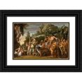 thumbnail image 1 of Nicolaes Moeyaert 18x13 Black Ornate Wood Framed Double Matted Museum Art Print Titled - The Triumph of Bacchus (1624), 1 of 5