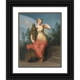 thumbnail image 1 of Nicolai Abraham Abildgaard 12x14 Black Ornate Wood Framed Double Matted Museum Art Print Titled: Philosophy. Allegorical Figure. (1800), 1 of 5