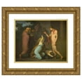 thumbnail image 1 of Nicolai Abraham Abildgaard 18x15 Gold Ornate Wood Frame and Double Matted Museum Art Print Titled - Ismene and Antogone Plead with Theseus (1790 - 1799), 1 of 4