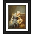 thumbnail image 1 of Nicolas Bernard Lépicié 19x24 Black Ornate Framed Double Matted Museum Art Print Titled: Education Started (Begun Education) (1774 - 1779), 1 of 5