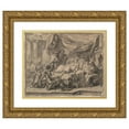 thumbnail image 1 of Nicolas Bernard Lépicié 24x20 Gold Ornate Framed and Double Matted Museum Art Print Titled - Death Of&nbsp;Socrates (1749), 1 of 4