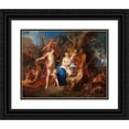 thumbnail image 1 of Nicolas Bertin 24x20 Black Ornate Framed Double Matted Museum Art Print Titled: Bacchus and Ariadne, 1 of 5