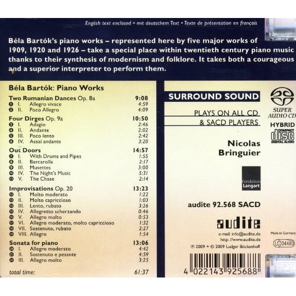 Nicolas Bringuier - Works for Piano - Music & Performance - SACD