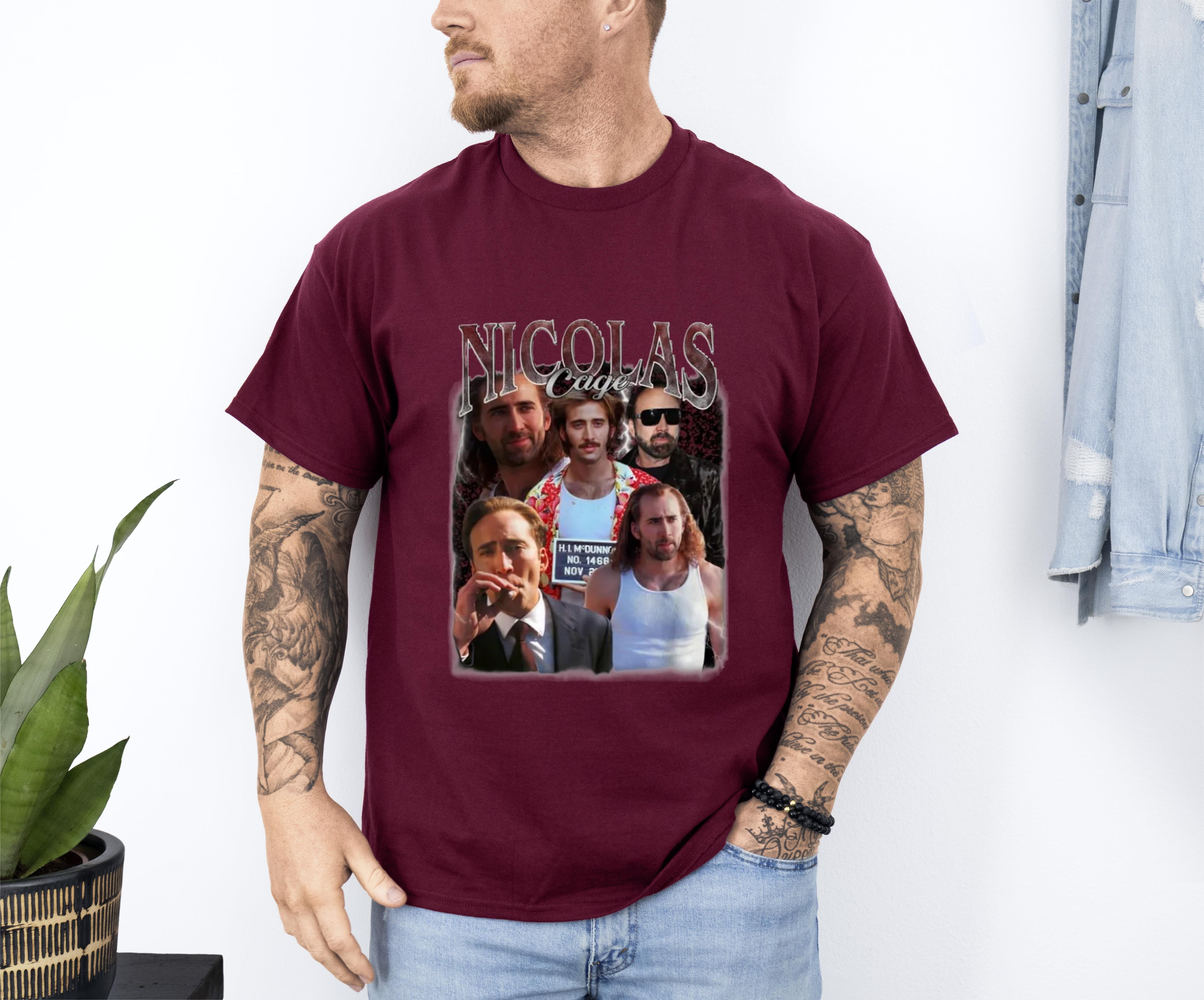 Nicolas Cage 90's Bootleg Rap shirt 1974 USTEE - Walmart.com