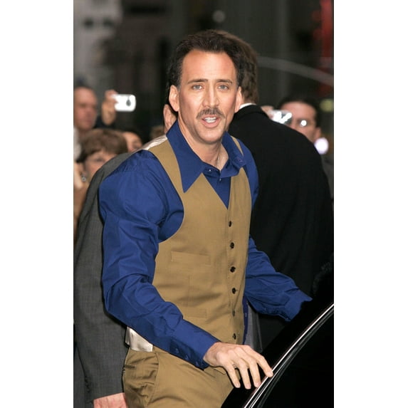 Nicolas Cage At Arrivals For The Late Show With David Letterman, The Ed Sullivan Theater, New York, Ny, October 24, 2005. Photo By Dima GavryshEverett Collection Celebrity (8 x 10)
